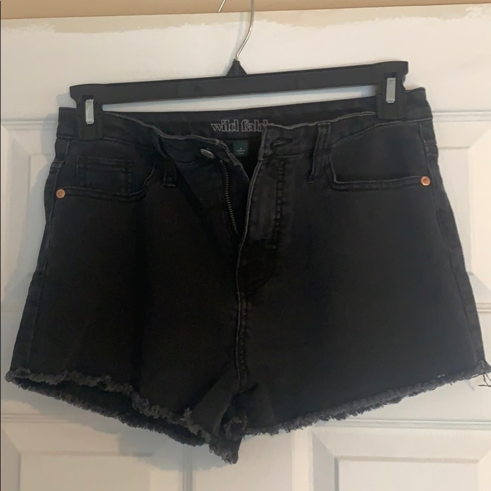 Black high wasted shorts